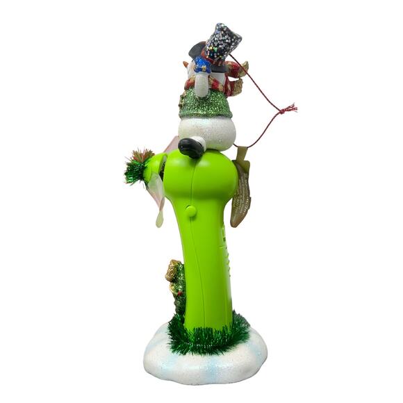 Roman Inc Fan-Tasticks Snowman with Spinning Fan Lights 1990's Christmas Holiday - Picture 15 of 16